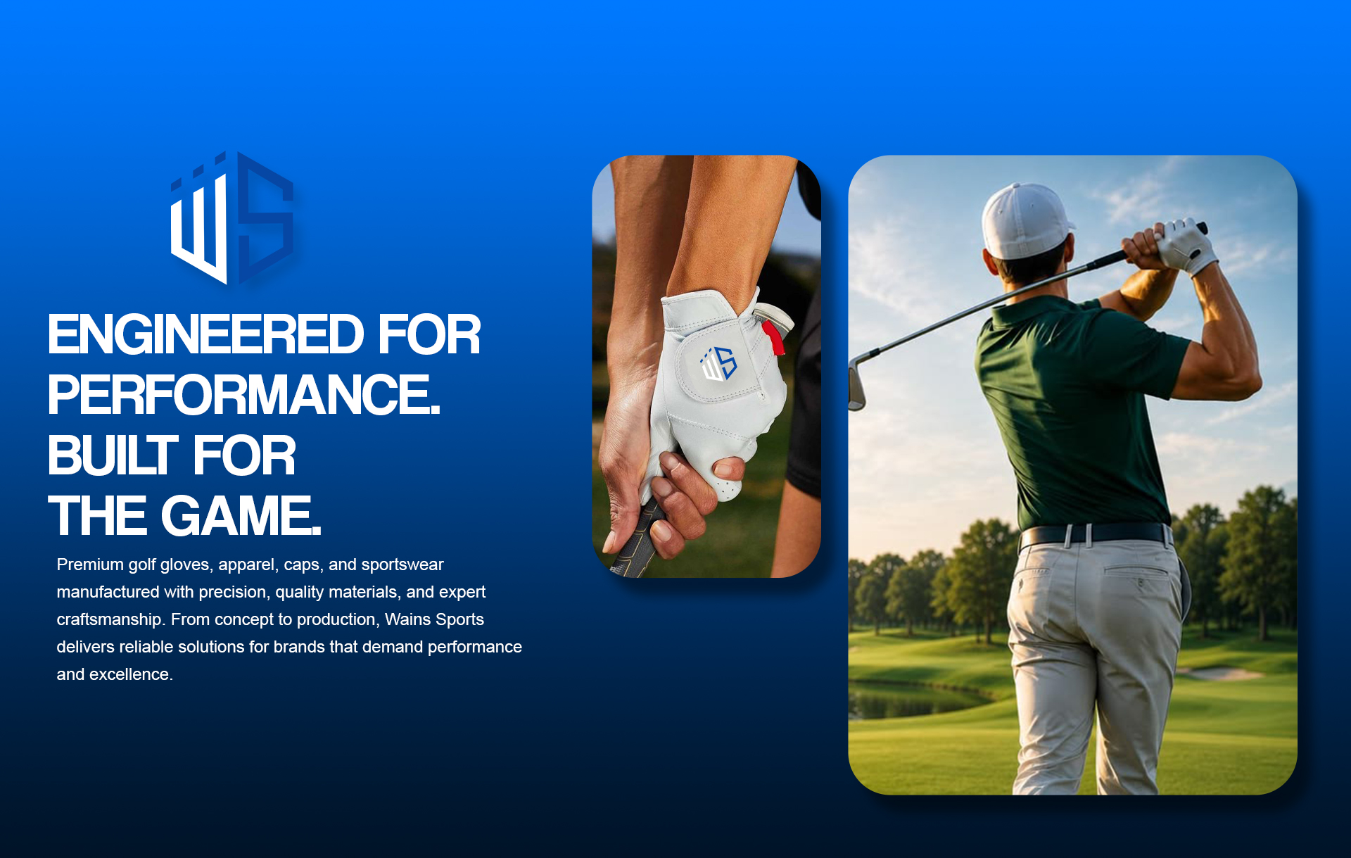 Wains Sports premium golf sportswear